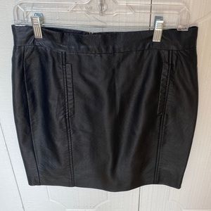 Faux leather skirt